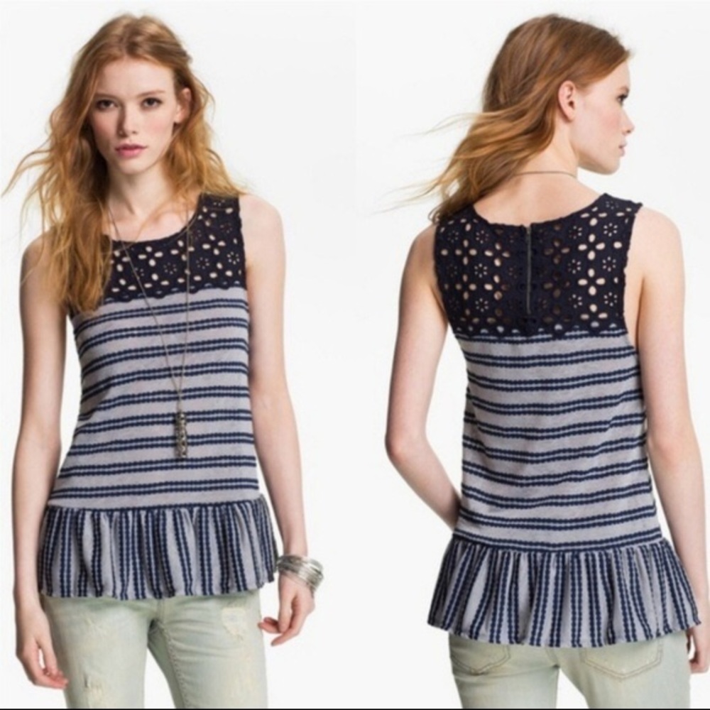 Free People Molly’s Retro Peplum Top